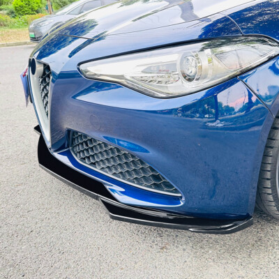Gloss Black Front Bumper Lip Spoiler For Alfa Romeo Giulia 2017-2021 (Base Model) By H Hengyi Soul