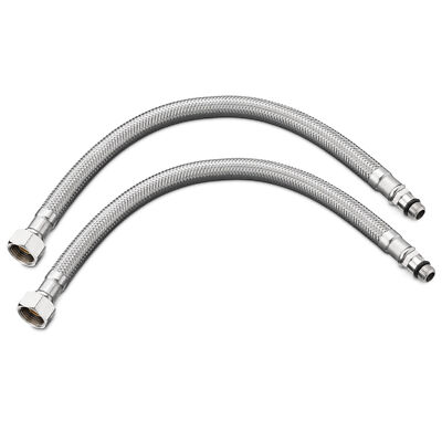 2x Stahlflex Schlauch Armaturenanschluss G3/8 Zoll x M10 x 30cm x 1 AG