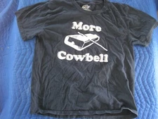 Crazy Dog More Cowbell Tee Shirt Navy Blue Men's L
