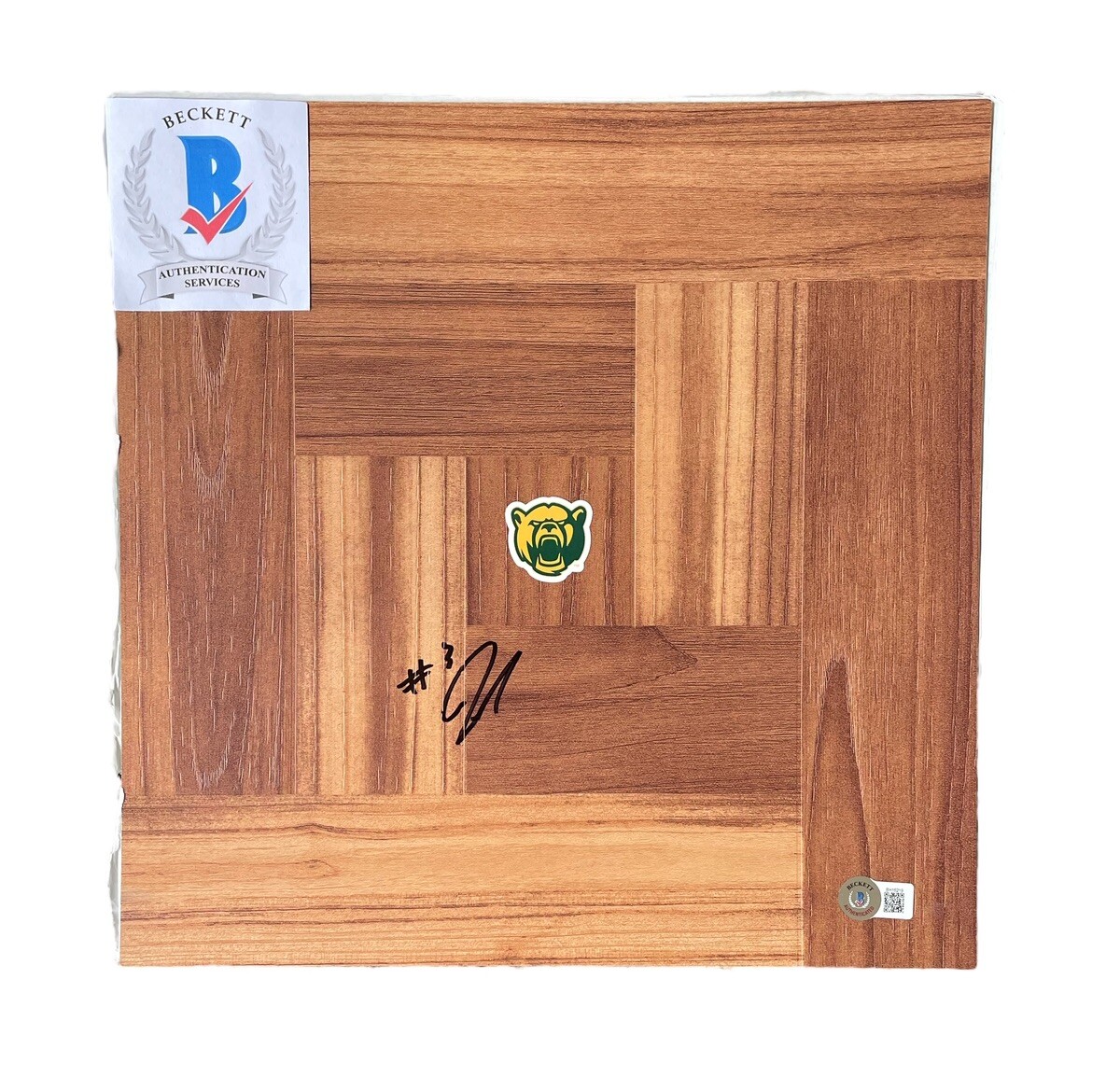 Jeremy Roach Autographed Signed Baylor Bears Floorboard Basketball Auto Beckett 