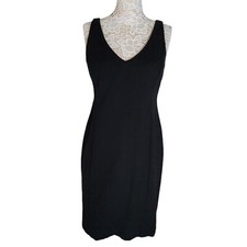 Eileen Fisher Little Black Dress Black side zip pencil dress size M