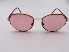 Vintage Joan Collins J-276 Whisper Brown Gold Metal Oval Sunglasses FRAMES ONLY