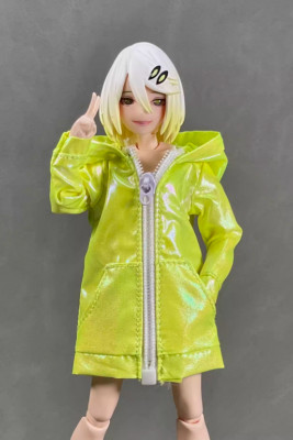 Gelb 1/12 Buchse Reißverschluss Hoodie Mantel Sonnencreme Jacke für 6'''' Figma shf 30ms tbl