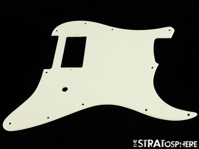 *NEW Parchment 1H Stratocaster PICKGUARD for Fender Delonge Strat 1 Ply Standard