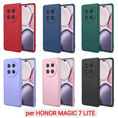 OBASTYLE Cover Custodia Silicone Protezione Camera HONOR MAGIC 7 LITE Morbido COLORATE