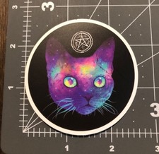 Cosmic Devil Cat Funny Adult Humor Skateboard Laptop Guitar Decal Sticker B2N
