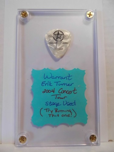 WARRENT "ERIK TURNER"  GUITAR PICK IN CASE~2004 READ DESCRIPTION #120