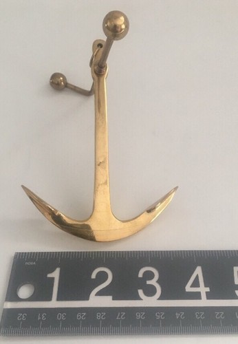 Antique Brass Nautical 5" Ships Boat balance Anchor Paperweight Desk It/323 - Picture 6 of 6