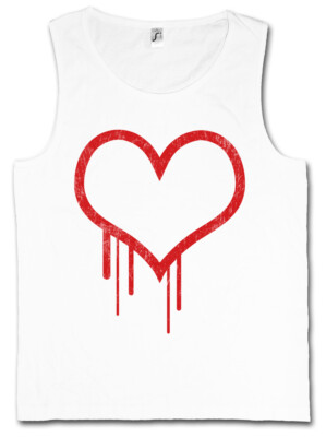 BLEEDING HEART I HERREN TANK TOP Hearts bloody Valentine Gore Splatter Tattoo