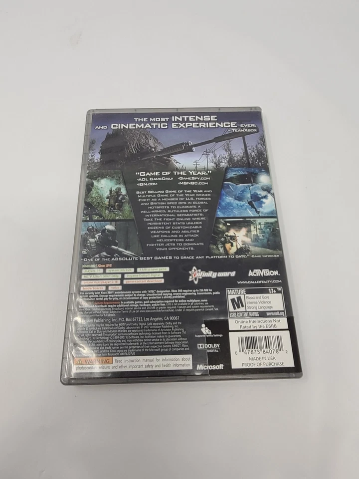 Call of Duty 4: Modern Warfare (Microsoft, Xbox 360), Manual Included And Tested - Image 2 of 4