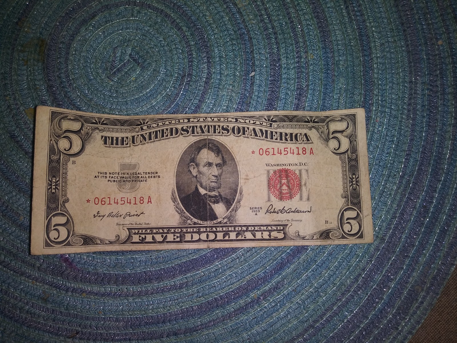 1953-red-seal-5-dollar-bill-ebay