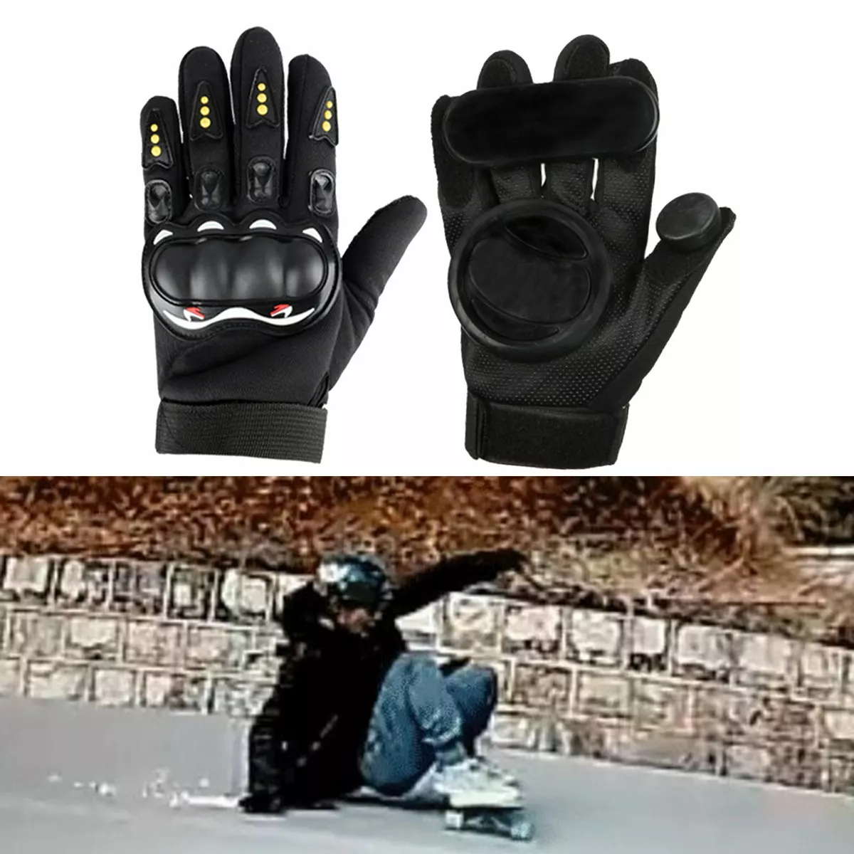 Skateboard Gloves with Sliders Standard Longboard Downhill Slide