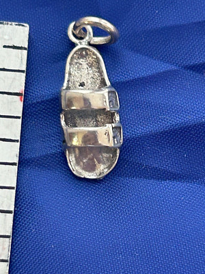 Vintage Sandal Shoe .925 Sterling Silver Charm - 3/4''