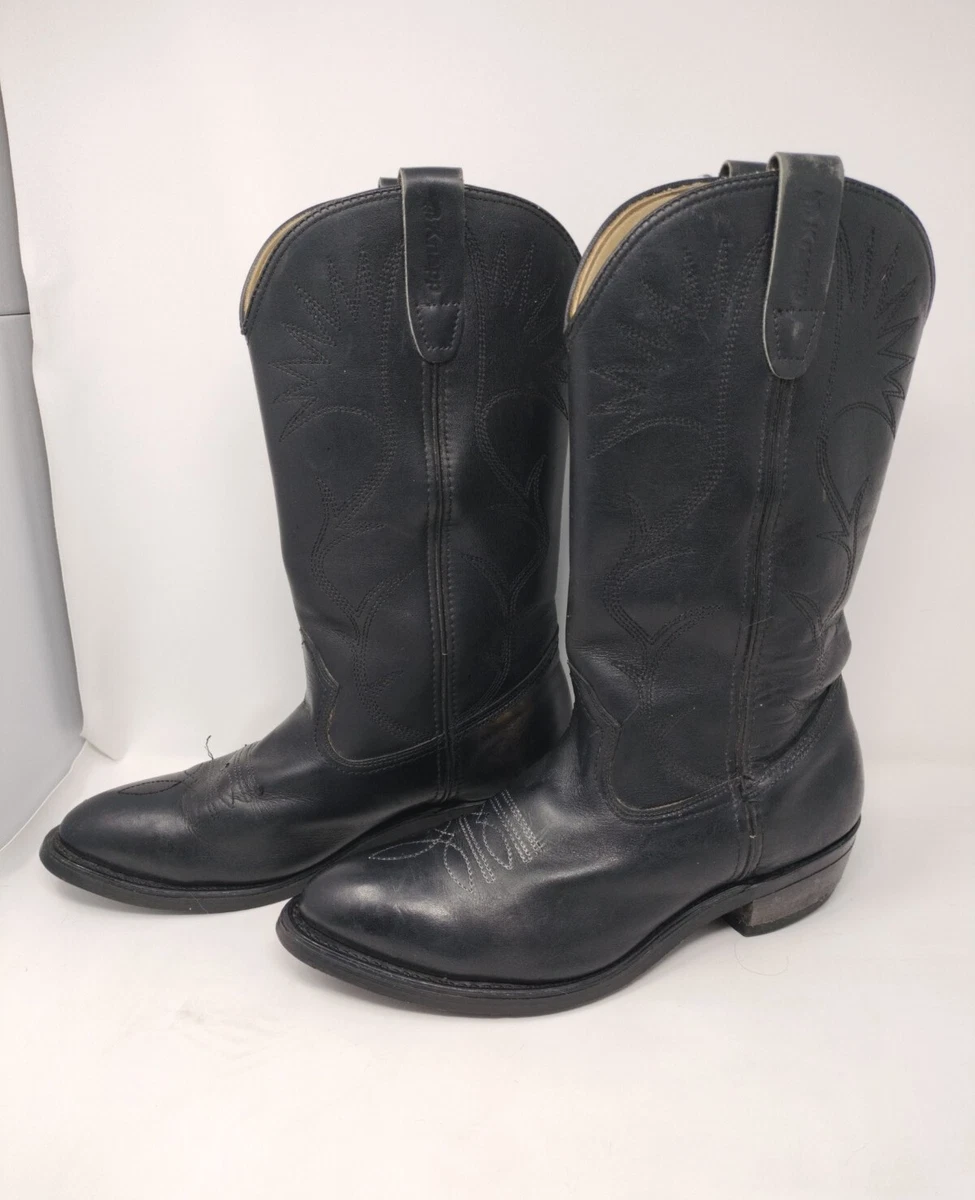 Knapp Neolite Vibram Soles 7.5 EE Cowboy Boots Black Made in USA