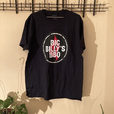 Big Billy's BBQ Black Graphic T-Shirt ~ Sz XL Gildan X Large