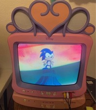 Disney Princess Pink 13  CRT TV DVD Combo ALL PARTS WORKING 