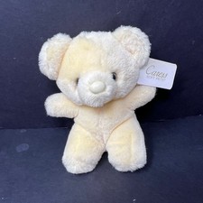 Russ Caress Soft Pets Cream Teddy Bear 6" Plush Vintage Lovey Style 495 Tags