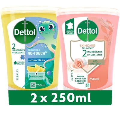[3059943027329] DETTOL Pack No Touch Recharges Savon Liquide - Eau de Rose & ... - Photo 1/4