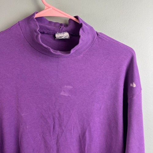 VTG Duofold Baselayer Shirt Crew Neck MED Wool Cotton Blend Purple Paint Marks - Picture 2 of 9