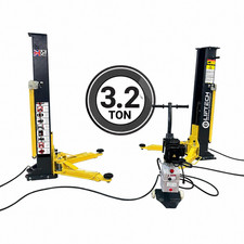 3200KG MOBILE TWO POST CAR LIFT PORTABLE VEHICHLE HOIST GARAGE WORKSHOP RAMP