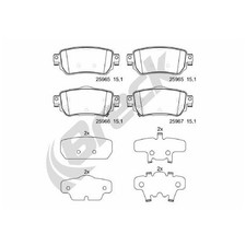 Satz Bremsbeläge Bremsklötze hinten für Nissan X-Trail 3 T32 | 24581718