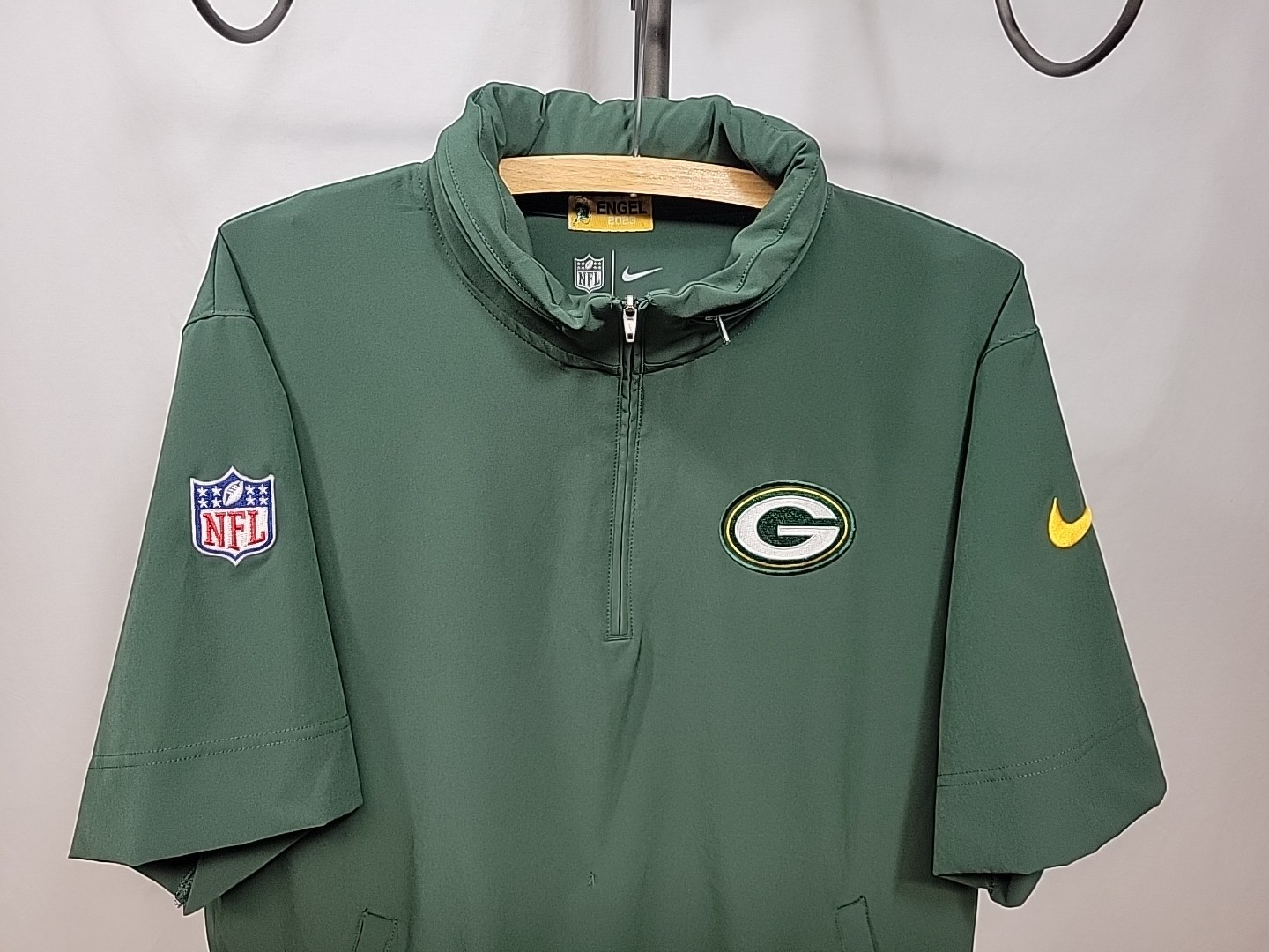 SACAI X NIKE Giacca con cappuccio Green Bay Packers Nike Green Sideline Coach uomo manica corta taglia M