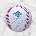 Justin Dean Signed Autographed 2025 World Series Baseball “2025 WS CHAMP” PSA