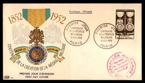 Mayfairstamps France FDC 1952 centennial of the military medal First Day Cover a