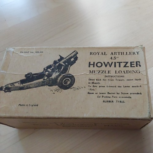 2 Vintage Britains Royal Artillery 4.5” Howitzer Muzzle Loading Canon Toy - Picture 10 of 20