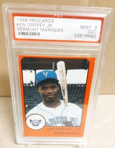 1988 ProCards Ken Griffey Jr PSA 9 OC Vermont Mariners Rookie Minor League HOF