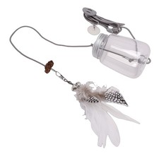 Cat Feather Teaser Toy Treat Dispenser Active Play Bonding Toy