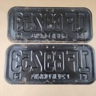 1951 California CA License Plates Pair 1F69253 Patina Vintage Black & Yellow 51 — photo 10