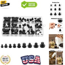 90Pcs Silicone Rubber Hole Plugs Set, Vacuum Caps Kit in 9 Sizes, Flexible Se...
