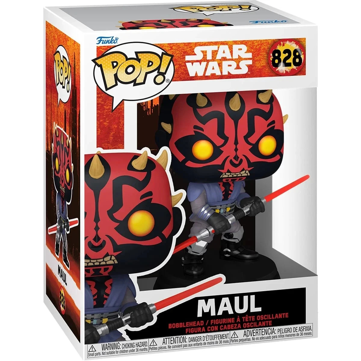 STAR WARS MAUL SHADOW LORD DARTH MAUL 3.75"" POP VINYL FIGURE FUNKO 828