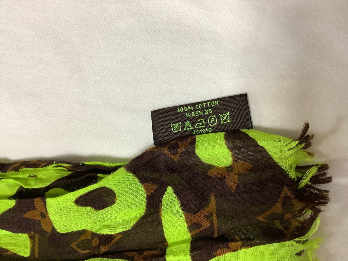 【Louis Vuitton】スティーブン・スプラウス　スカーフ NEW LOUIS VUITTON Stephen Sprouse Graffiti 100% Cotton Scarf