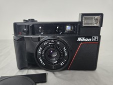 Nikon L35AF 1000 ISO 35mm Point & Shoot Film Camera - Tested & Working