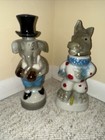 Jim Bean Political Decanters (2) 1968 Donkey & 1960 Elephant.