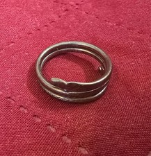 VINTAGE HALLMARKED SILVER COILED SNAKE RING