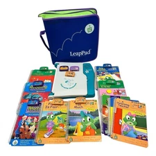 LeapFrog LeapPad System 7 Book & Cart Sets + Case Tested 3 Extra Games & Books
