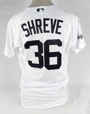 2023 Detroit Tigers Chasen Shreve #36 Game Issued White Jersey El Tigres 42 81