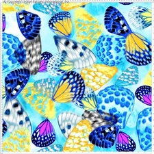 Chiffon Printed Meadows Print Fabric Butterfly Fabric Sheer Fabric Sewing Fabric
