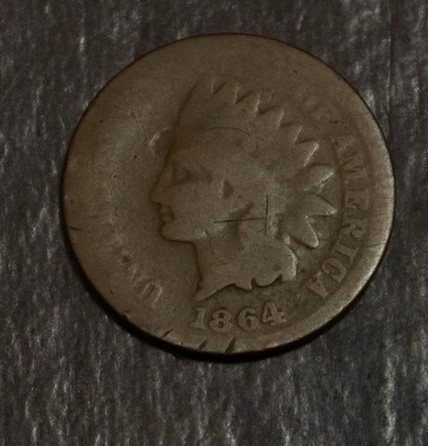 1864 L Pointed Bust Indian Cent "L" not Visible    Lot 3603