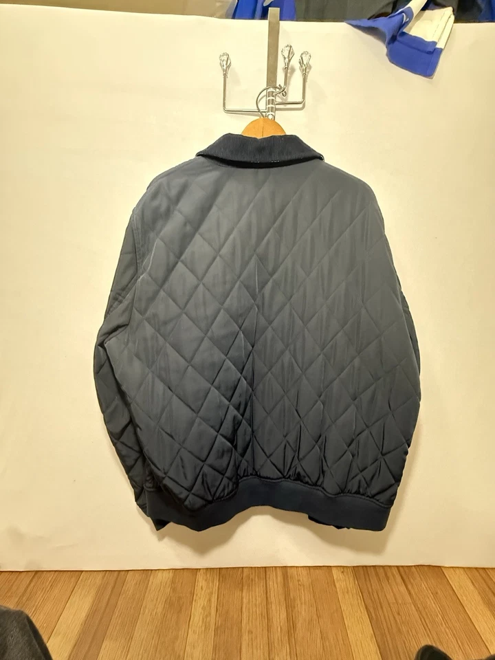Tommy Hilfiger Chaqueta Bomber Acolchada Cuello Pana XXL Azul Marino Negro Aislante Foto 2 de 4