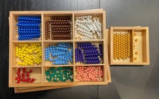 Montessori Checker Board Beads  Wooden Montessori Math Hundred Board