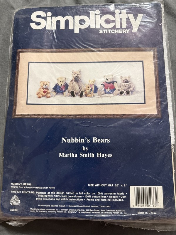 Simplicity Stitchery Robyn’s Bears By Martha Smith Hayes Number 05033