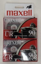 Maxell UR90 90 Min Blank Audio Cassette Tapes Normal Bias Sealed NEW Lot Of 4