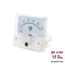 85C1 DC Pointer Ammeter Analog Meter 500MA Rectangle Panel Mounted DC 500mA