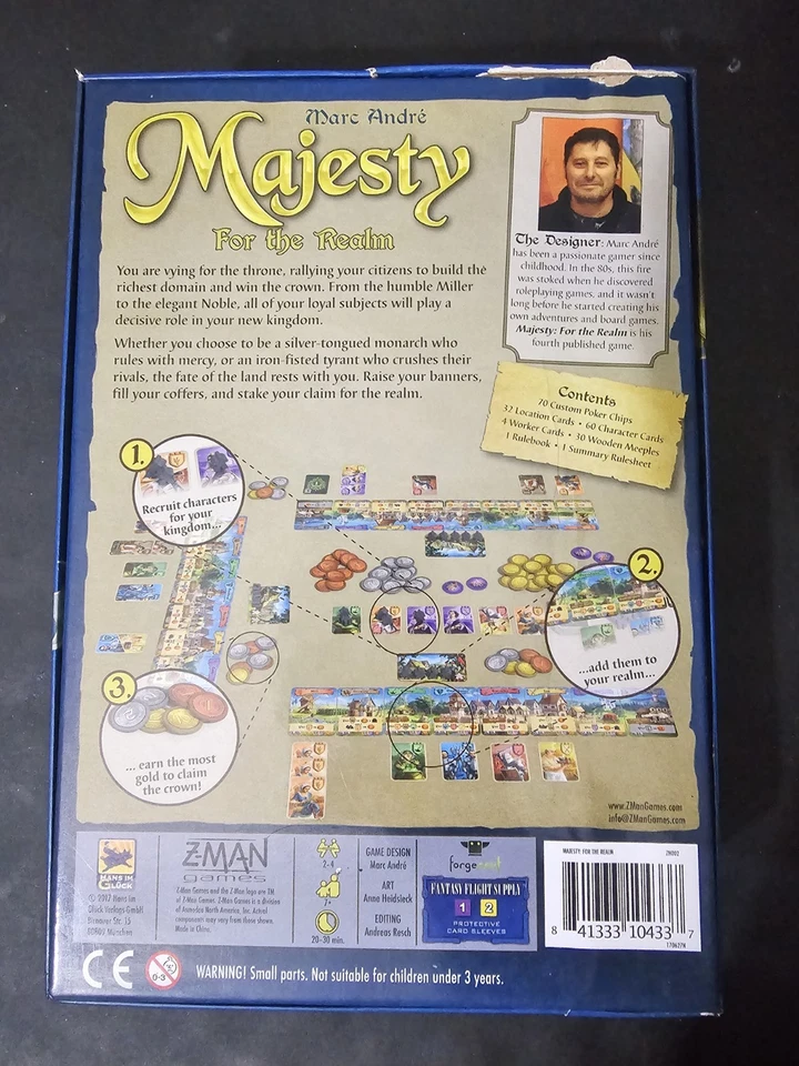 MAJESTY FOR the REALM Board Game 100% COMPLETE 2017 - Image 4 of 4