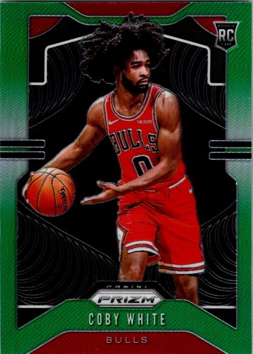 2019-20 Panini Prizm Coby White #253 Green RC Rookie Card Chicago Bulls