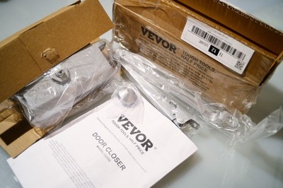 Vevor D300S Automatic Door Closer, Adjustable Hydraulic Buffer, Silver, OPEN BOX